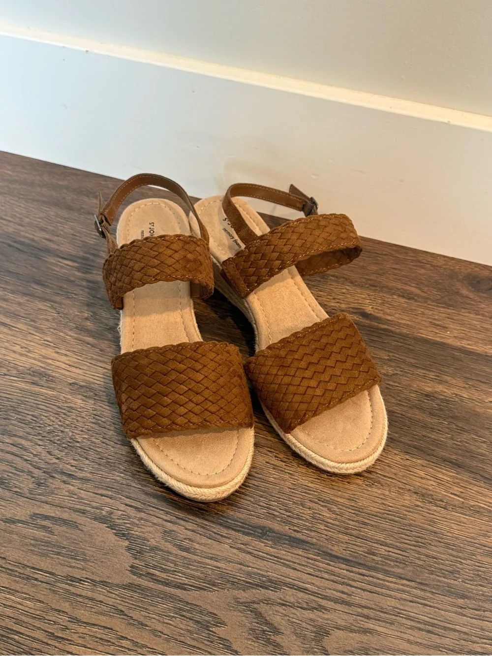 St. John's Bay Brown Braided Espadrille Sandals